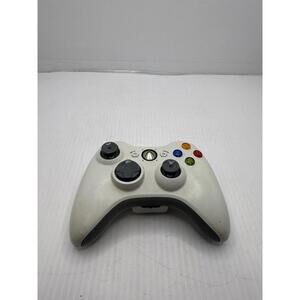 Official Microsoft Xbox 360 White Controller Tested Thumbstick wear See pics